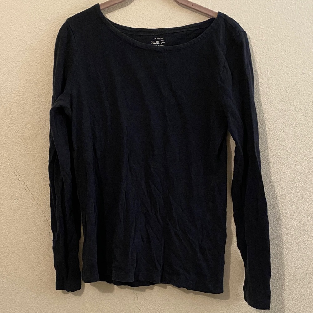 J. Crew Charcoal Long Sleeve Tee